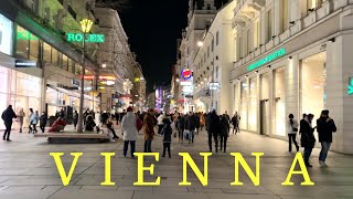 Vienna Austria  Evening Walking Tour 4K UHD [upl. by Reina]