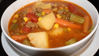 Hearty Vegetable Beef Soup II Cold Weather Ready Heartybeefvegetablesoup [upl. by Leemaj]