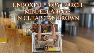 UNBOXING TORY BURCH MINI ELLA NYLON CLEAR [upl. by Refeinnej]