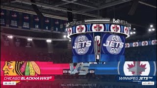 PS4 NHL 20 Chicago Blackhawks Vs Winnipeg Jets [upl. by Htebesile440]