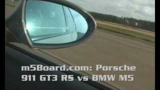 BMW M5 ECU  exhaust vs Porsche 911 GT3RS 997  m5boardcom [upl. by Audi]