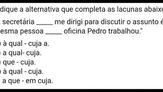 Questão 46  Pronome relativo cujo a [upl. by Sanalda]