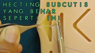 CARA TEKNIK HECTING SUBCUTIS MENJAHIT SUBCUTIS [upl. by Notgnirrab530]