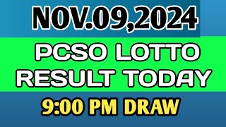 Lotto Result Today November 092024 900PM DRAW lottoresulttoday lottery pcsolotto [upl. by Ayekan]