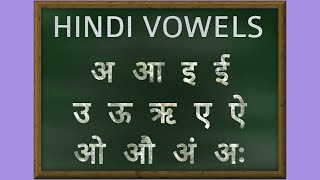 Hindi Vowels Pronunciation  Learn Hindi Alphabets [upl. by Sura587]