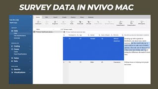 Uploading and Organizing OpenEnded Survey Data in NVivo Mac [upl. by Ocana729]