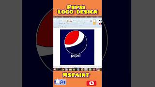 How to draw Pepsi logo on computer using Mspaint mspaintcomputerdrawing mspaintdrawingviralshort [upl. by Nets108]