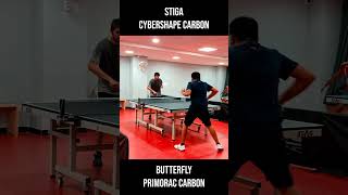 Stiga Cybershape Carbon Vs Butterfly Primorac Carbon [upl. by Eded162]