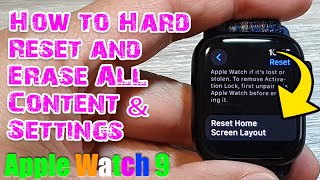 Apple Watch 9 How to Hard Reset and Erase All Content amp Settings [upl. by Iemaj]