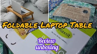 Foldable Laptop table review and unboxing  Relaxsit company [upl. by Naraj930]