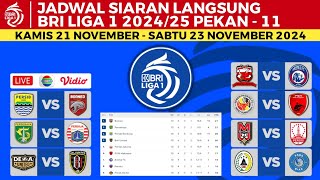 Jadwal BRI Liga 1 2024 Pekan 11  Persib vs Borneo FC  Persebaya vs Persija  Liga 1 Indonesia [upl. by Nevet]