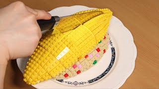 Lego Omelet Rice  Lego In Real Life  Stop Motion Cooking ＆ ASMR [upl. by Frodin]