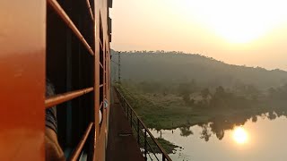 Shiny Evening Alco Chugging  50103 Dn Diva  Ratnagiri Passenger Departs Apta Railway Station [upl. by Runstadler602]