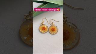 Resin Earrings  Floral Resin Earrings 🌼 resinart jewellerymaking shorts youtubeshorts diy [upl. by Lette]