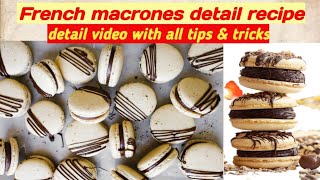 Never fail French Macarons recipe with all tips for beginners macrones recipe by bakesnspices [upl. by Nya]