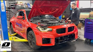 G87 BMW M2 Dinan Midpipe Delete Full Install  Sound [upl. by Yurt232]