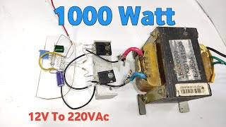 How To Make 1000 watt Inverter 12V to 220V From OLD Ups Transformer [upl. by Nirehtak]