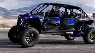 2019 RZR Turbo S 4 seat quotBeastquot drifting and tipping [upl. by Annaierb]