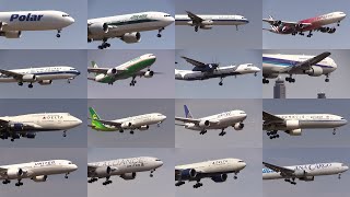 160329 成田国際空港（成田空港） 飛行機の着陸シーン Landing Scene of Various Airliners at Narita Intl Airport RJAA [upl. by Corsetti]