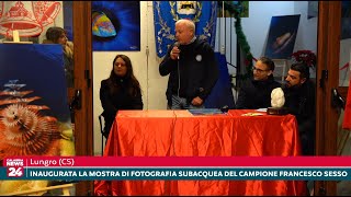 Lungro CS Inaugurata la mostra di fotografia subacquea del campione Francesco Sesso [upl. by Nochur511]