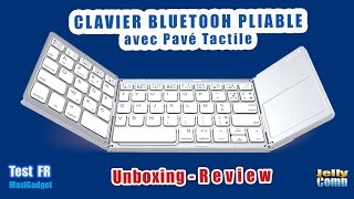 Test Clavier Bluetooth Pliable avec Pavé Tactile JellyComb [upl. by Tierza414]