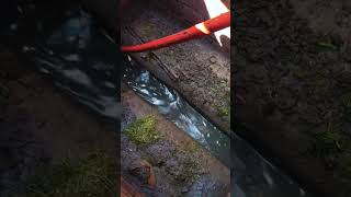 Jetting a blockage clear in a park drainage sewage draincleaning drain drainagecleaning [upl. by Lambard417]