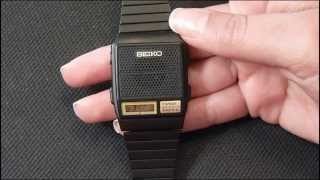 Vintage Seiko A966 series Talking watch review manual [upl. by Alle451]