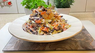 Simple and healthy coleslaw recipe Best creamy coleslaw recipe ever [upl. by Alex]