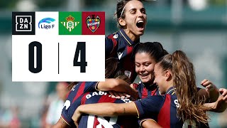 Real Betis Féminas vs Levante UD 04  Resumen y goles  Highlights Liga F [upl. by Nnyloj47]