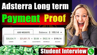 Adsterra Earning From Long Term Method payment Proof 2024 [upl. by Refinney]