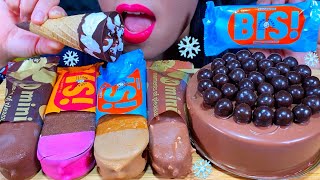 ASMR MALTESERS CHOCOLATE CAKE  CHOCOLATE ICE CREAM MAGNUM CORNETTO SAMMONTANA MASSIVE Eating Sounds [upl. by Jun738]