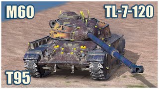 T95 TL7120 amp M60 • WoT Blitz Gameplay [upl. by Ettie]