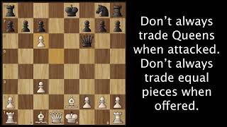 Chess Strategy Dont always take equal trades [upl. by Nicks651]