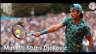 Lorenzo Musetti stuns Novak Djokovic in Monte Carlo Open 2023  Daniil Medvedev vs Alexander Zverev [upl. by Oralia762]