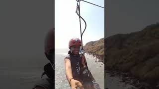 my first adventure ziplineaare ware beachnatureadventureenjoyment [upl. by Atteuqnas]