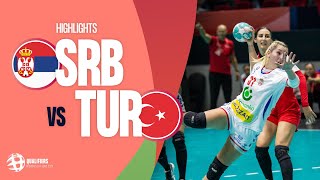 Serbia vs Türkiye  HIGHLIGHTS  Round 6  Womens EHF EURO CUP 2024 [upl. by Coridon]