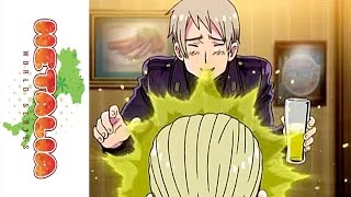 Hetalia World Series Official Dub clip  Germans and beer [upl. by Brodench]