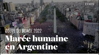 LArgentine fête sa victoire à la Coupe du Monde 2022 dans les rues de Buenos Aires [upl. by Langelo]