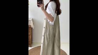 Chunky Linen Long Vest DoubleBreasted Waistcoat for Women [upl. by Asiole]