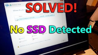 Windows Installation Media Does not Detect the SSD on My Laptop Computer SOLVED [upl. by Orofselet]