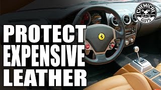 How To Clean And Condition Leather Seats  Ferrari F430  Chemical Guys Car Care [upl. by Donovan]