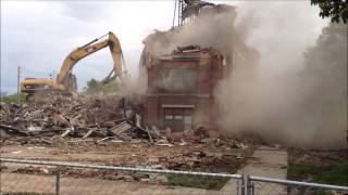 Demolition of Cedar Cliff School in Cedarville [upl. by Nirtak]