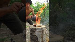 Survival Skills Real forest MAN survival bushcraft outdoors [upl. by Neumann]