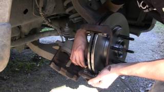 F150 Front Brake and Rotor Replacement Part 2 [upl. by Nodnarbal]