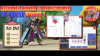 Ragnarok M Eternal Love  Returnee  Honor to be Reclaimed  To  Do List Episode 1 [upl. by Miuqaoj]