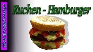 Rezept Hamburger  Torte  Motivtorten  Backanleitung von HomeBackDE [upl. by Nyroc742]