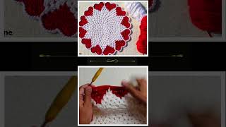 Crochet Doily for Valentine Complete Tutorial on this Channel Shorts [upl. by Gujral]