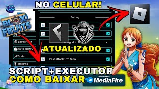 Como Baixar e Colocar SCRIPT no Blox Fruits CELULARMOBILE  Instalar Executor RobloxUsar Script [upl. by Swaine]