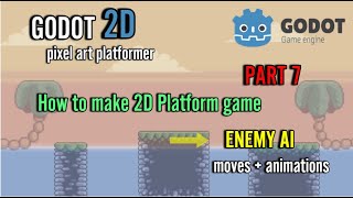 How to make 2D Platform game ENEMY AI  Godot2D Part 7 [upl. by Westhead]