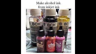 How to make alcohol ink from inkjet printer ink refills [upl. by Akinej]